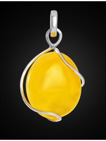 Drop Amber Pendant In Sterling Silver The Flamenco, image , picture 2
