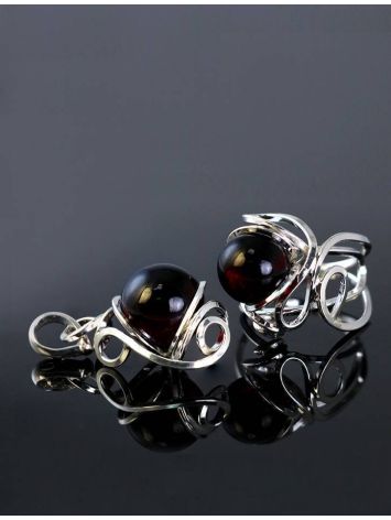 Adjustable Amber Ring In Sterling Silver The Flamenco, Ring Size: Adjustable, image , picture 5