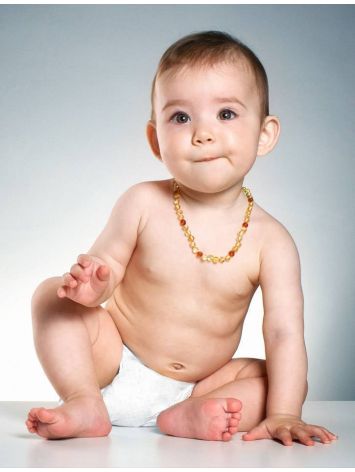 Natural Baltic Amber Teething Necklace, image , picture 2