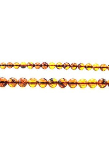 Cognac Amber Ball Beaded Necklace, image , picture 2