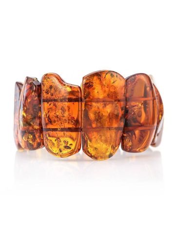 Bold Cognac Amber Stretch Bracelet, image , picture 4