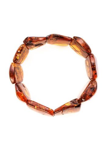 Bold Cognac Amber Stretch Bracelet, image , picture 5