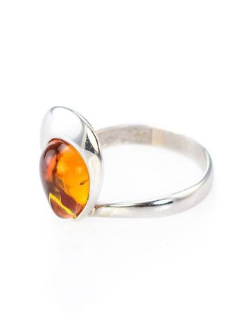 Bright Cognac Amber Ring In Sterling Silver The Orion, Ring Size: 6 / 16.5, image , picture 3