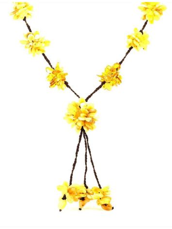 Lemon And Honey Amber Necklace The Chrysanthemum, image , picture 4