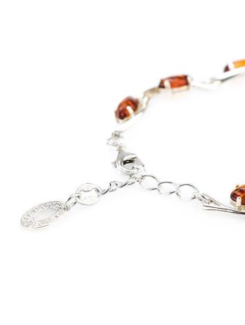 Cognac Amber Bracelet In Sterling Silver The Verbena, image , picture 4
