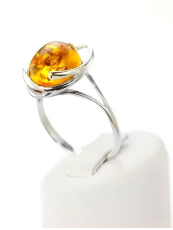 Delicate Amber Ring In Sterling Silver The Selena, Ring Size: 10 / 20, image , picture 2