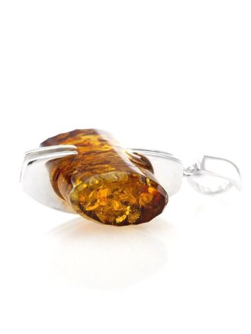 Futuristic Amber Pendant In Sterling Silver The Saturn, image , picture 6