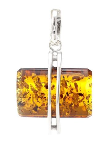 Futuristic Amber Pendant In Sterling Silver The Saturn, image , picture 3