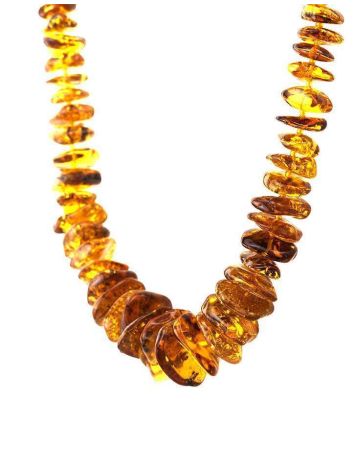 Cognac Amber Beaded Necklace, image , picture 5