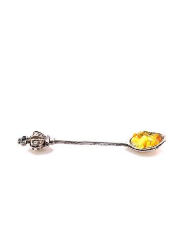 Sterling Silver Souvenir Spoon With Honey Amber, image , picture 4