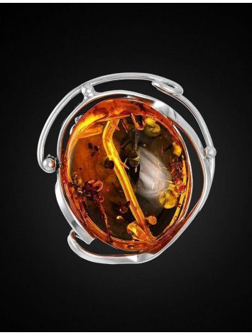 Handcrafted Amber Brooch In Sterling Silver The Rialto, image , picture 3