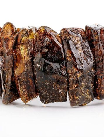 Cognac Amber Beaded Bracelet The Volcano, image , picture 3