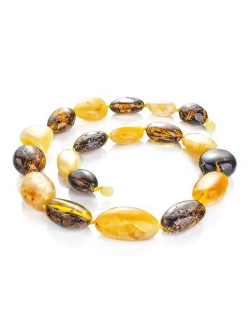Bold Multicolor Amber Beaded Necklace, image , picture 3