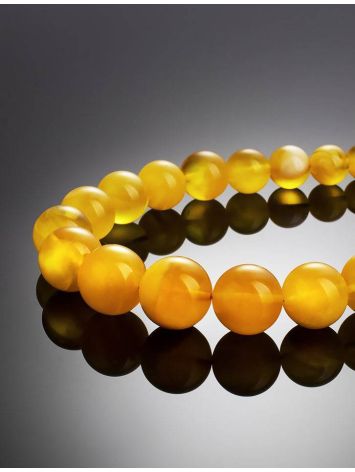 Bold Butterscotch Amber Beaded Necklace, image , picture 4