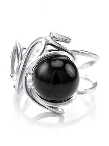 Adjustable Amber Ring In Sterling Silver The Flamenco, Ring Size: Adjustable, image , picture 2