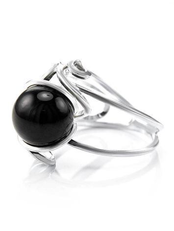Adjustable Amber Ring In Sterling Silver The Flamenco, Ring Size: Adjustable, image , picture 3