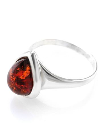 Cherry Amber Ring In Sterling Silver The Fiori, Ring Size: 5.5 / 16, image , picture 3