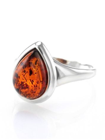 Cherry Amber Ring In Sterling Silver The Fiori, Ring Size: 6.5 / 17, image , picture 5
