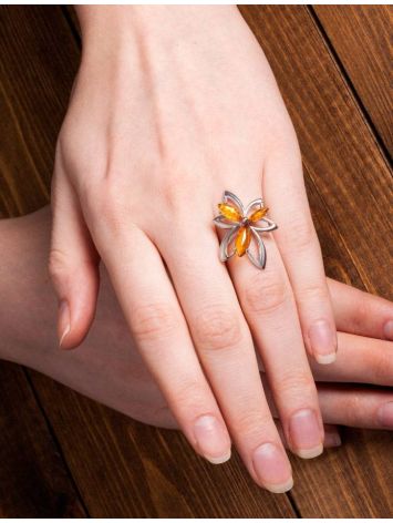 Lemon Amber Ring In Sterling Silver The Verbena, Ring Size: 6.5 / 17, image , picture 2