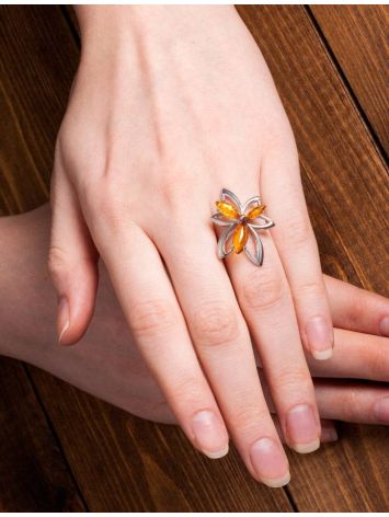 Lemon Amber Ring In Sterling Silver The Verbena, Ring Size: 9.5 / 19.5, image , picture 2
