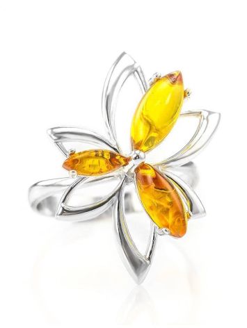 Lemon Amber Ring In Sterling Silver The Verbena, Ring Size: 9.5 / 19.5, image , picture 3