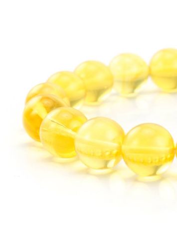 Bright Lemon Amber Beaded Bracelet, image , picture 3