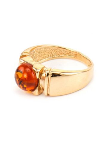 Cognac Amber Ring In Gold The Rondo, Ring Size: 7 / 17.5, image , picture 4