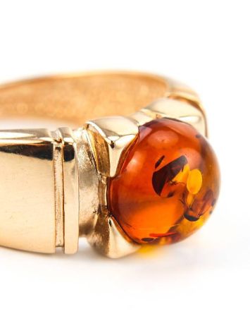 Cognac Amber Ring In Gold The Rondo, Ring Size: 7 / 17.5, image , picture 2