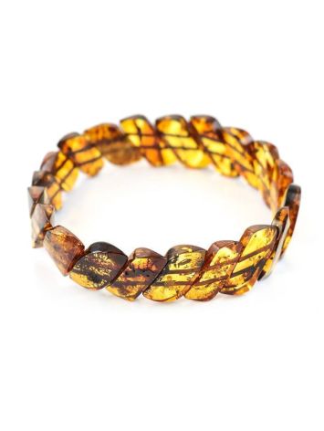 Cognac Amber Stretch Bracelet, image , picture 3