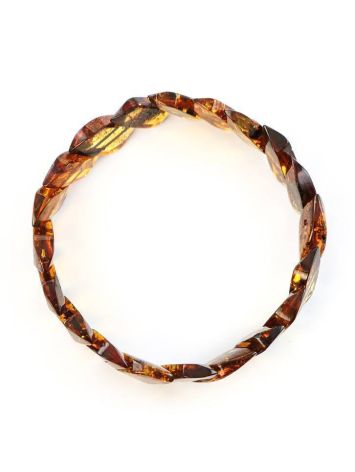 Cognac Amber Stretch Bracelet, image , picture 5