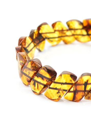 Cognac Amber Stretch Bracelet, image , picture 4