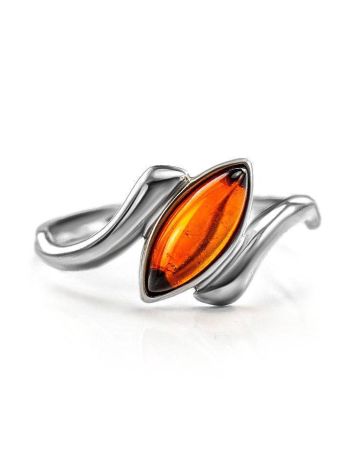 Cute Silver Ring With Cherry Amber The Amaranth, Ring Size: 5.5 / 16, image , picture 2