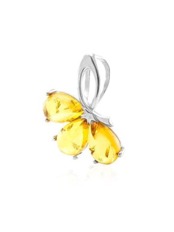 Bright Amber Pendant In Sterling Silver The Dandelion, image , picture 3
