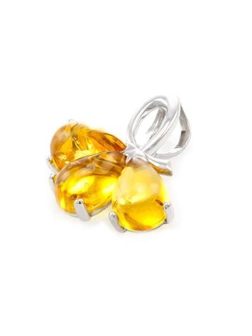 Bright Amber Pendant In Sterling Silver The Dandelion, image , picture 2