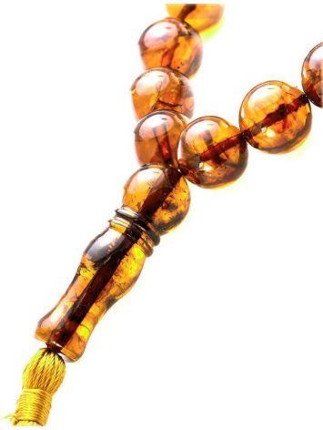 Islamic 33 Cognac Amber Prayer Beads, image , picture 2
