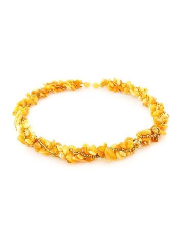 Honey Amber Necklace With Glass Beads The Fable, image , picture 3
