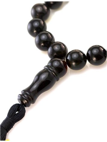 Islamic 33 Black Amber Prayer Beads, image , picture 2