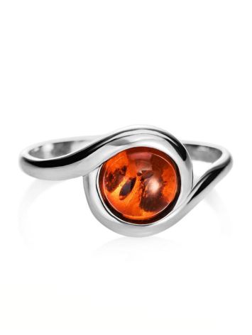 Delicate Cognac Amber Ring In Sterling Silver The Berry, Ring Size: 11.5 / 21, image , picture 3