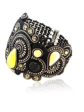Braided Cuff Bracelet With Amber And Crystals The India, image , picture 3