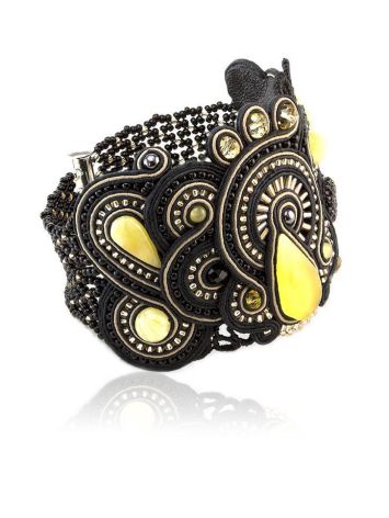 Braided Cuff Bracelet With Amber And Crystals The India, image , picture 4