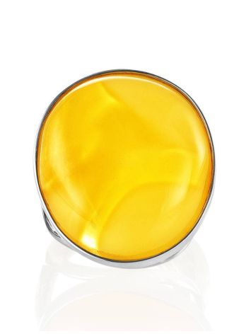 Gorgeous Honey Amber Ring In Sterling Silver The Glow, Ring Size: Adjustable, image , picture 3