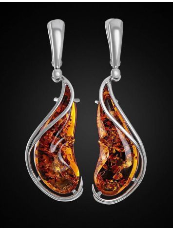Handmade Amber Earrings In Sterling Silver The Rialto, image , picture 2