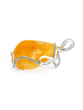 Honey Amber Pendant In Sterling Silver The Flamenco, image , picture 3