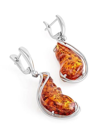 Handmade Amber Earrings In Sterling Silver The Rialto, image , picture 3
