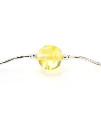 Sterling Silver Bracelet With Lemon Amber Beads, image , picture 2