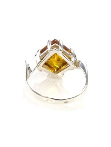 Bright Silver Ring With Cognac Amber The Astoria, Ring Size: 5.5 / 16, image , picture 4