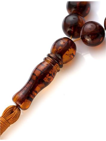 Muslim 33 Cherry Amber Prayer Beads, image , picture 2