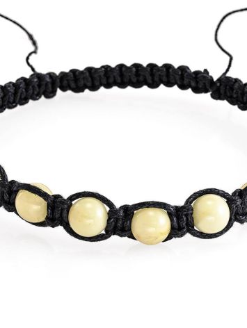 Honey Amber Designer Shamballa Bracelet, image , picture 3