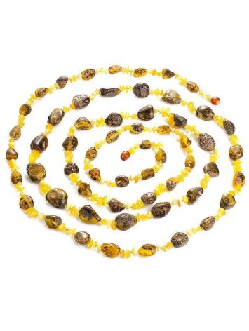 Multicolor Raw Amber Necklace, image , picture 4