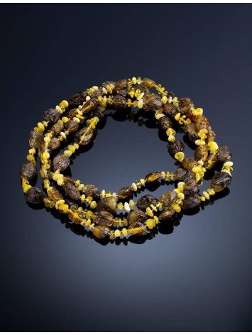 Multicolor Raw Amber Necklace, image , picture 3
